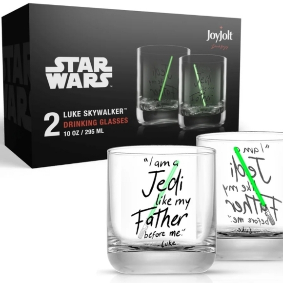 joyjolt Other - Disney Star Wars Luke Skywalker Drinking Glasses By Joyjolt